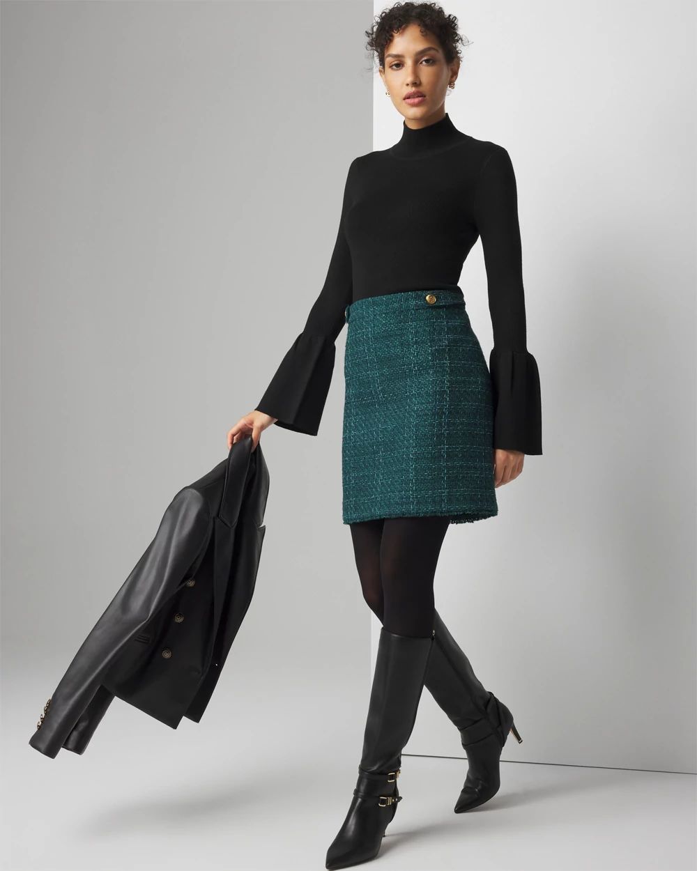 DECEMBERMAY☆Startribal Mockneck Black Espresso Martini Mockneck Sweater - RachelAntonoff.com